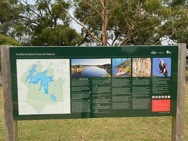 Info board in the picnic area