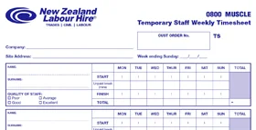 Time Sheet PDF  The time sheet is used by the hirer to record all hours worked by each Temporary Staff Member. These must be signed and returned to head office each week by Close of Business on Monday.