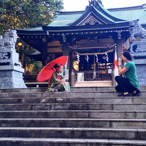 Thank you to this adorable girls mother for taking this fun behind the scenes in Japan!
