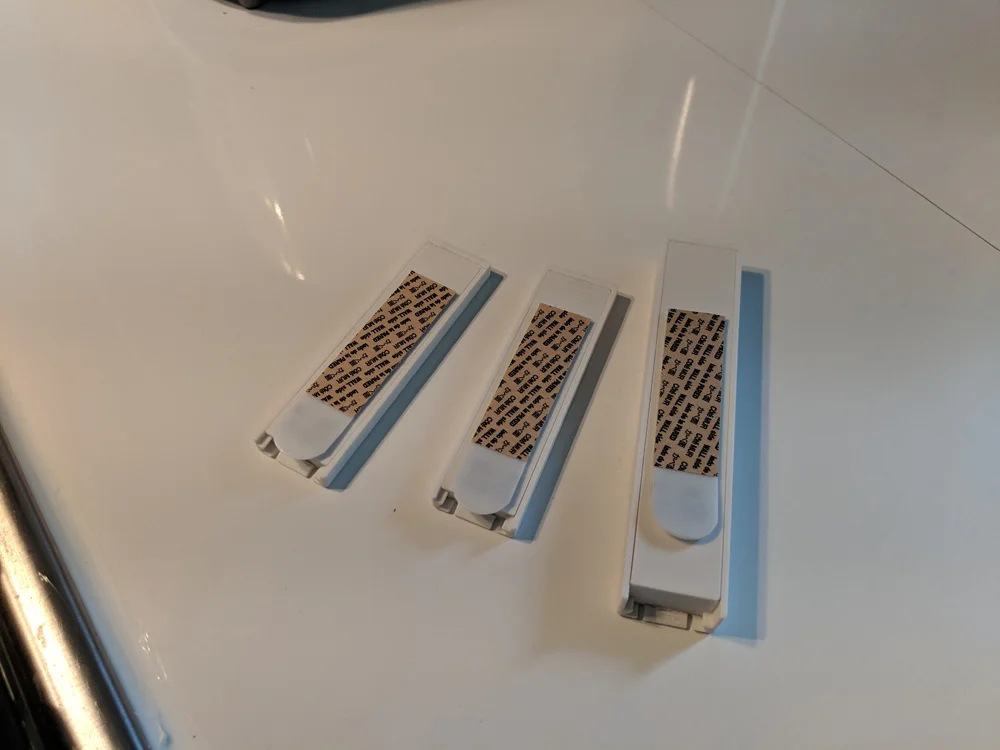Mounted easily with double sided tape