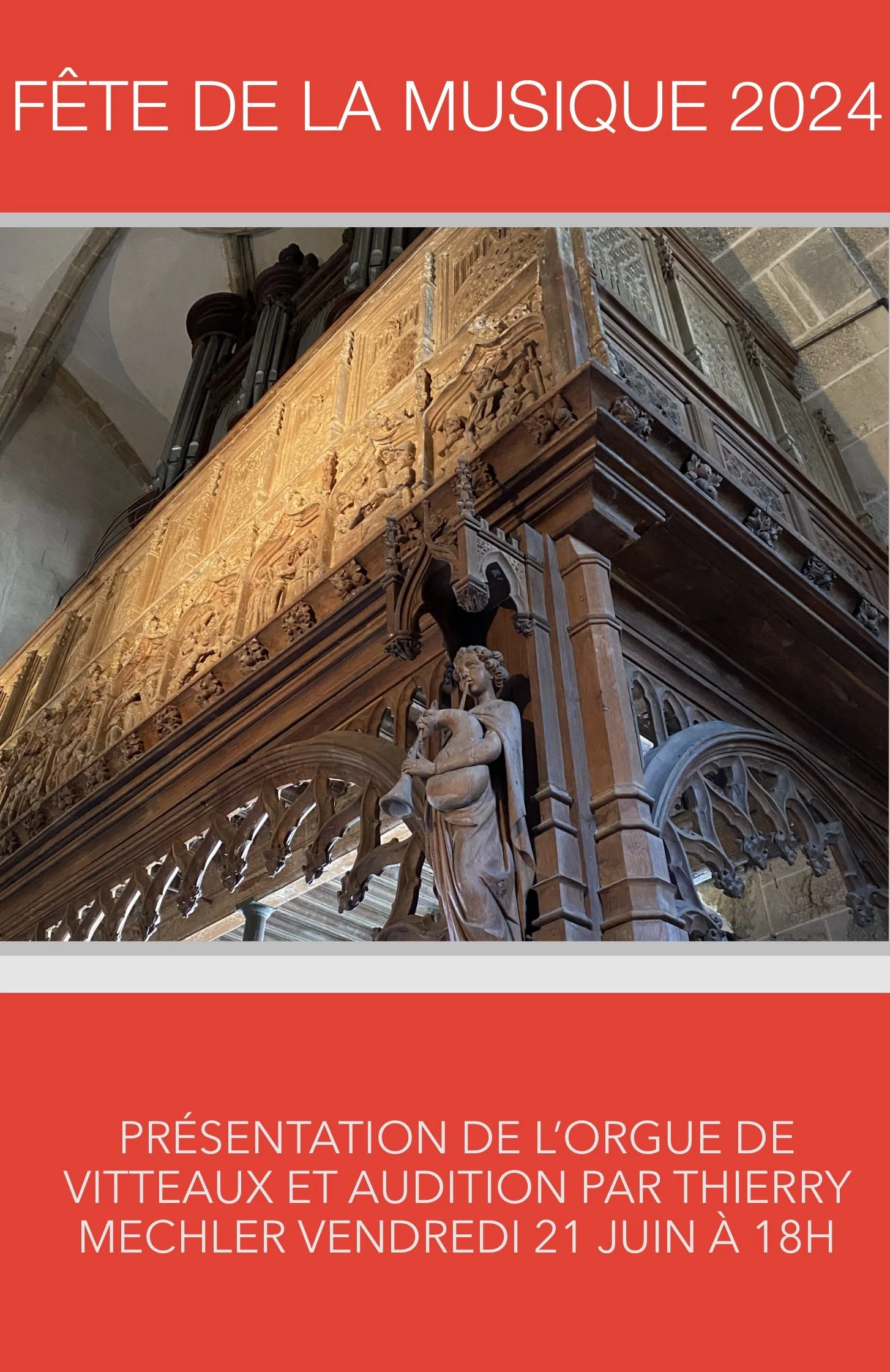 FÊTE DE LA MUSIQUE - Présentation et Audition de l’orgue de Vitteaux 21 juin à 18h