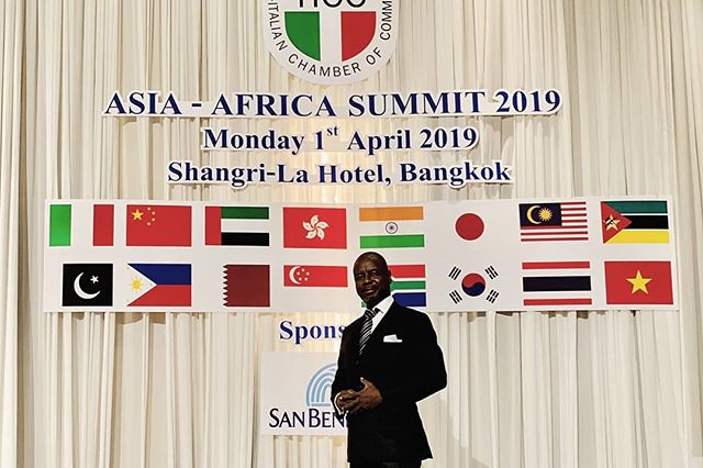 Dr. Roland Amoussou co-founder and President of Asiafrica foundation attended the Asia-Africa Summit 2019 organized by the Thai-Italian Chamber of Commerce on 1st April 2019 at Shangrila-La Hotel, Bangkok.

The event aims at providing insights and in