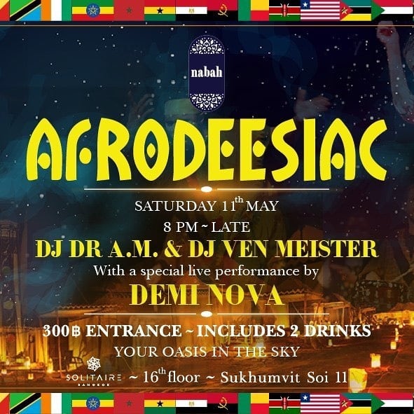 A Collaboration with Nabah &amp; Ventura Entertainment along with Afro Magic - Asia, we present ★AFRODEESIAC★ &nbsp;#afrodeesiac

We call it &quot;Afrodeesiac&quot; to symbolise the word &quot;dee&quot; as in a happy fun state of being, &nbsp;s&agrav