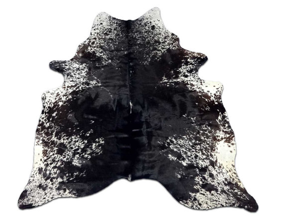 Speckled Black & White Cowhide