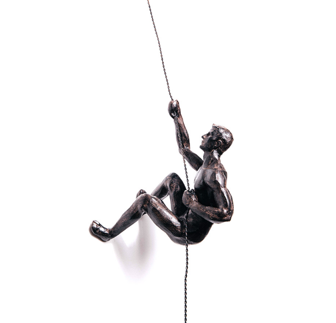 Bronze Climbing Men Trio