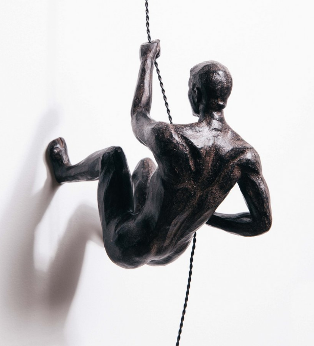 Bronze Climbing Men Trio