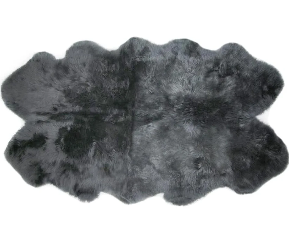 Burrow & Hide Dark Grey Merino Sheepskin Quad