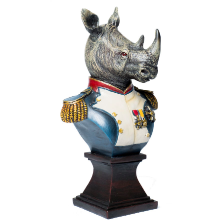 RHBS333 - Rhino Mini Bust 2 RHBS333 - Rhino Mini Bust 5 RHBS333 - Rhino Mini Bust 4 Mini Busts Group RHBS333 - Rhino Mini Bust 3 RHINO BUST IN MILITARY UNIFORM 2.png