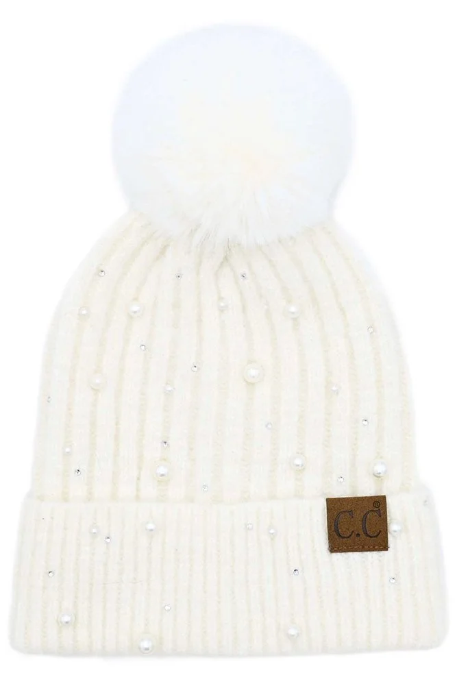 Ann Taylor pearlized faux fur pom pom hat Ann Taylor | Accessories | Ann Taylor Pearlized Faux Fur Pom  main image 3