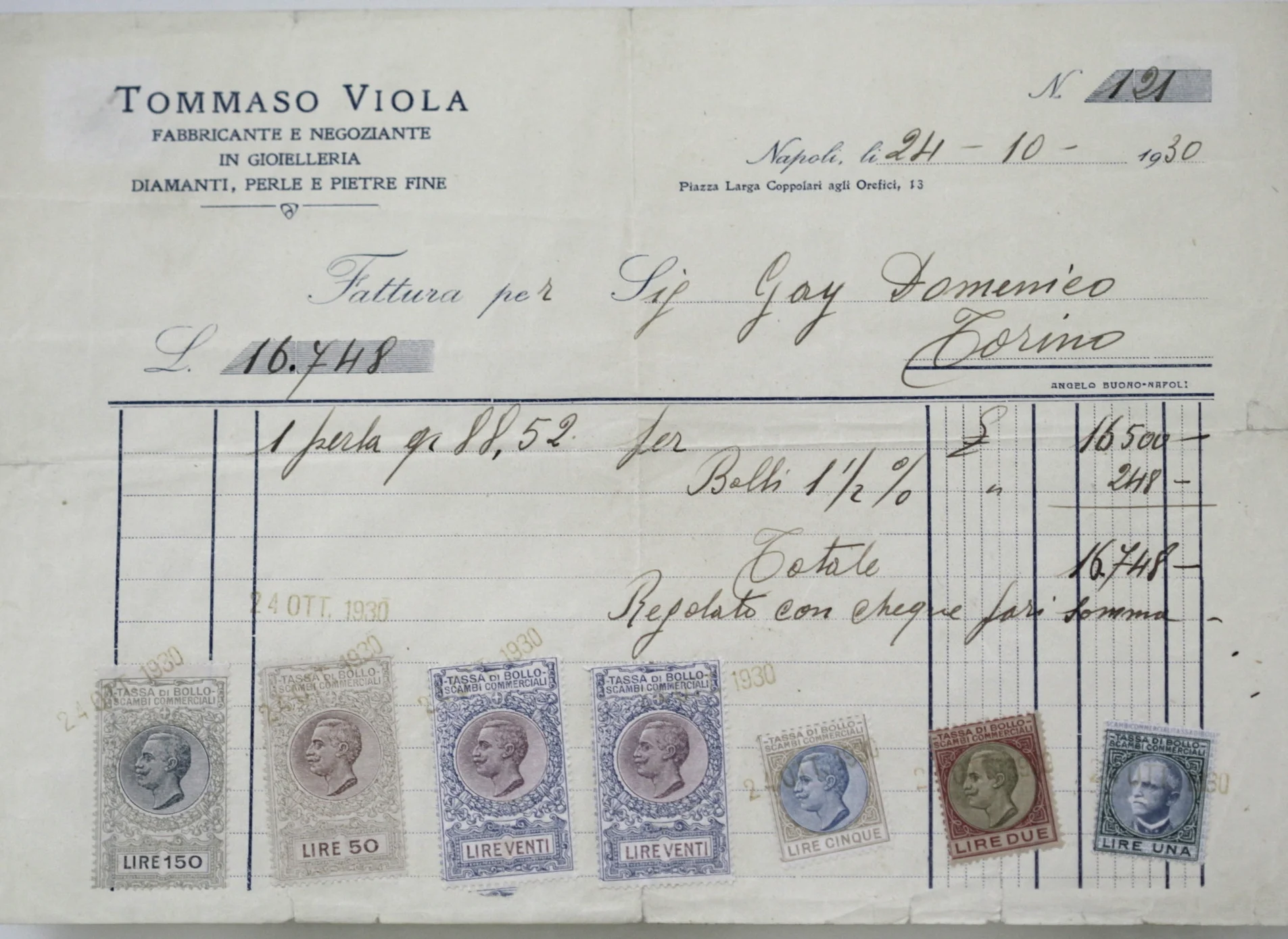 Old invoice from my great grand father