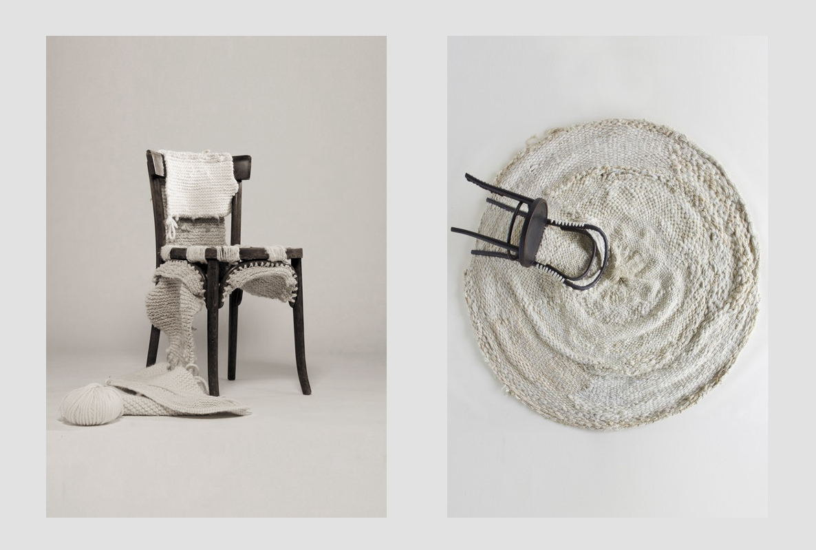 Knitted chair, 2009 & Thonet Carpet, 2008. 