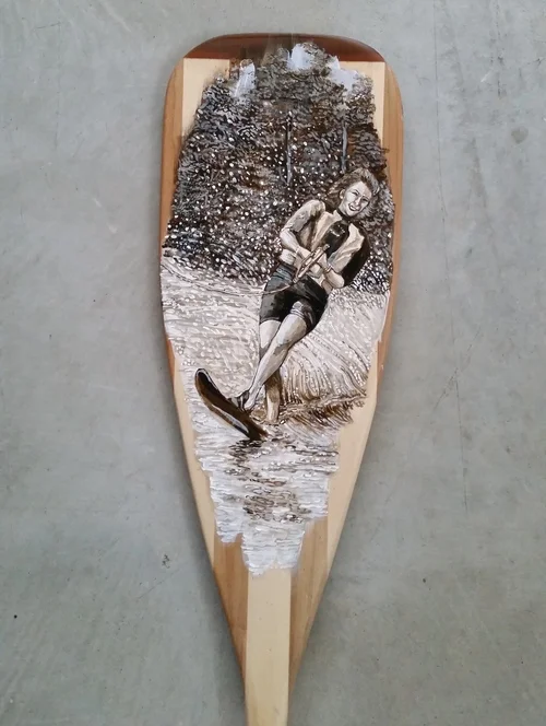 Waterskiing Paddle (2015, Commission)