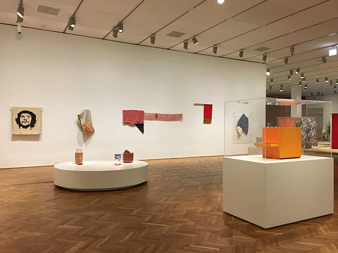 Exhibit and installation design by Space Haus for Helio Oiticica at AIC in Chicago, Illinois. Various art displays.