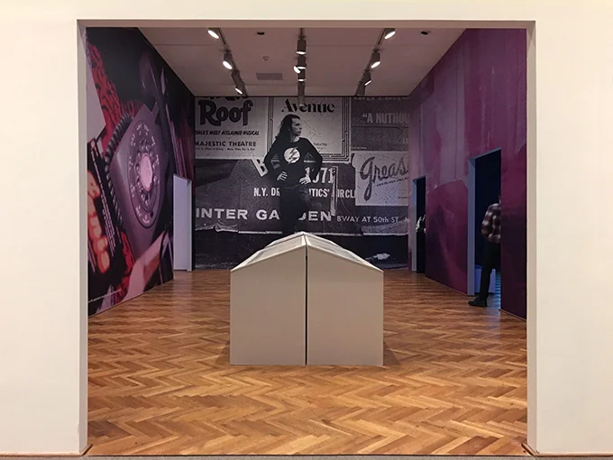 Exhibit and installation design by Space Haus for Helio Oiticica at AIC in Chicago, Illinois. Educational content display.