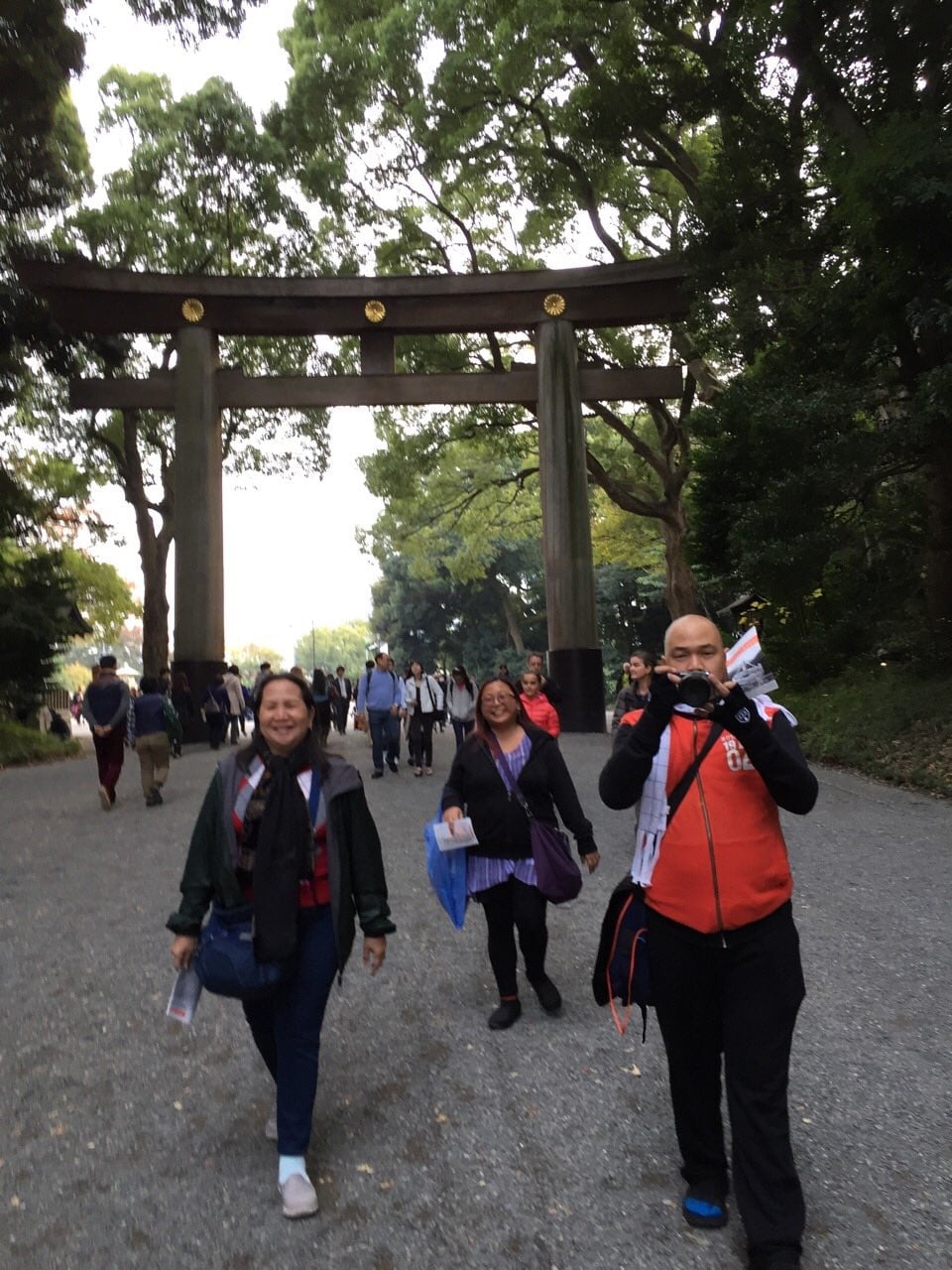 Walking to the Meiji Shrine