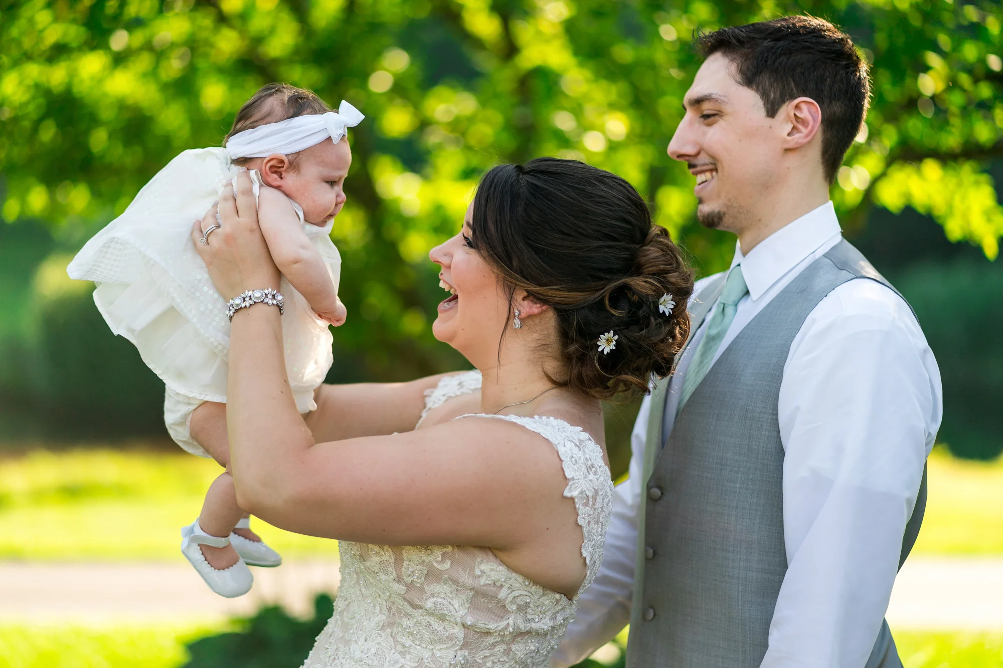 Honorable Mention 5 | Becca, Nick & Baby Bella! | Wood Acre Farm Sony a9 | 85 f1.8 Shortly after their ceremony, Becca and Nick’s two month old girl Bella scheduled some time in her day for a visit to Mom and Dad’s wedding. It was a such a great surprise to have her there for some photos.