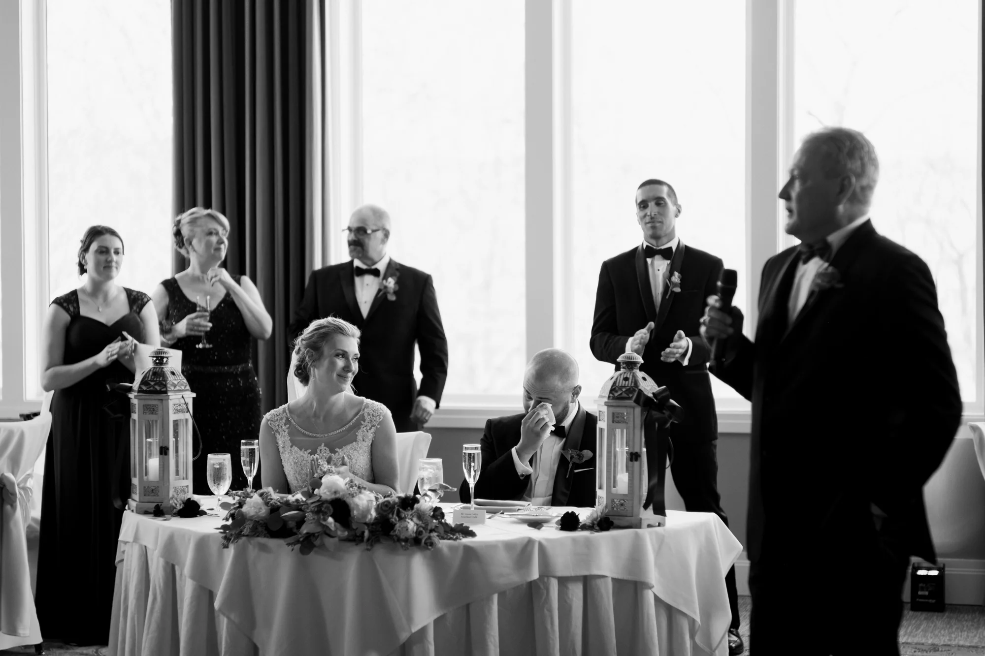 2018 Number 10 | Stephanie & Steve | Lake of Isles Sony a9 | 85 f1.8 During an emotional toast by Stephanie’s father, Steve broke down (along with many other people in the room). I dont’ deliver many black and white photos in my collections, but in this case the faces of the people were too important, and the coloring of the image took away from that. A great toast, great photo, and great way to start this year’s top 10.