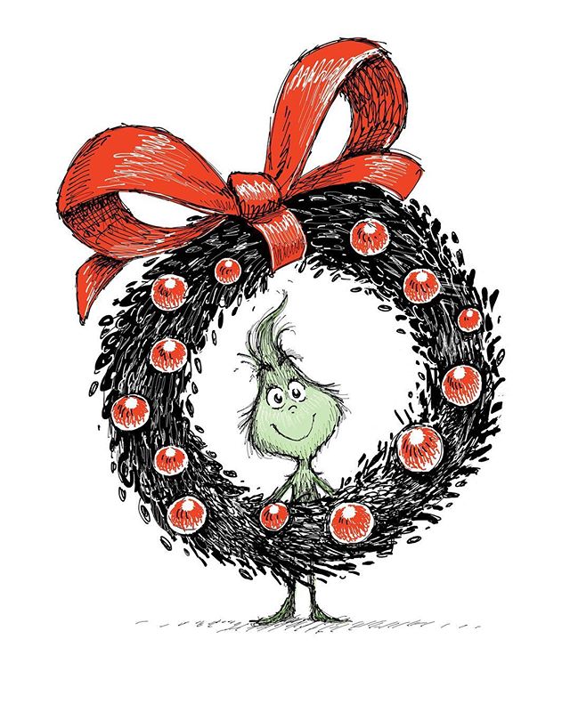 This is the drawing that starts the credit roll. 
He was inspired by the beautiful drawing that Dr. Seuss put on the first page of The Grinch book.
⠀⠀ #grinch #thegrinch #grinchmovie #thegrinchmovie #drawing #draw #conceptsapp #art #digitalart #daily