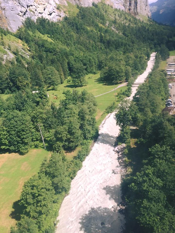 Switzerland, the rivers from the mountains were this milky color from the color of the clay in the mountains! So cool