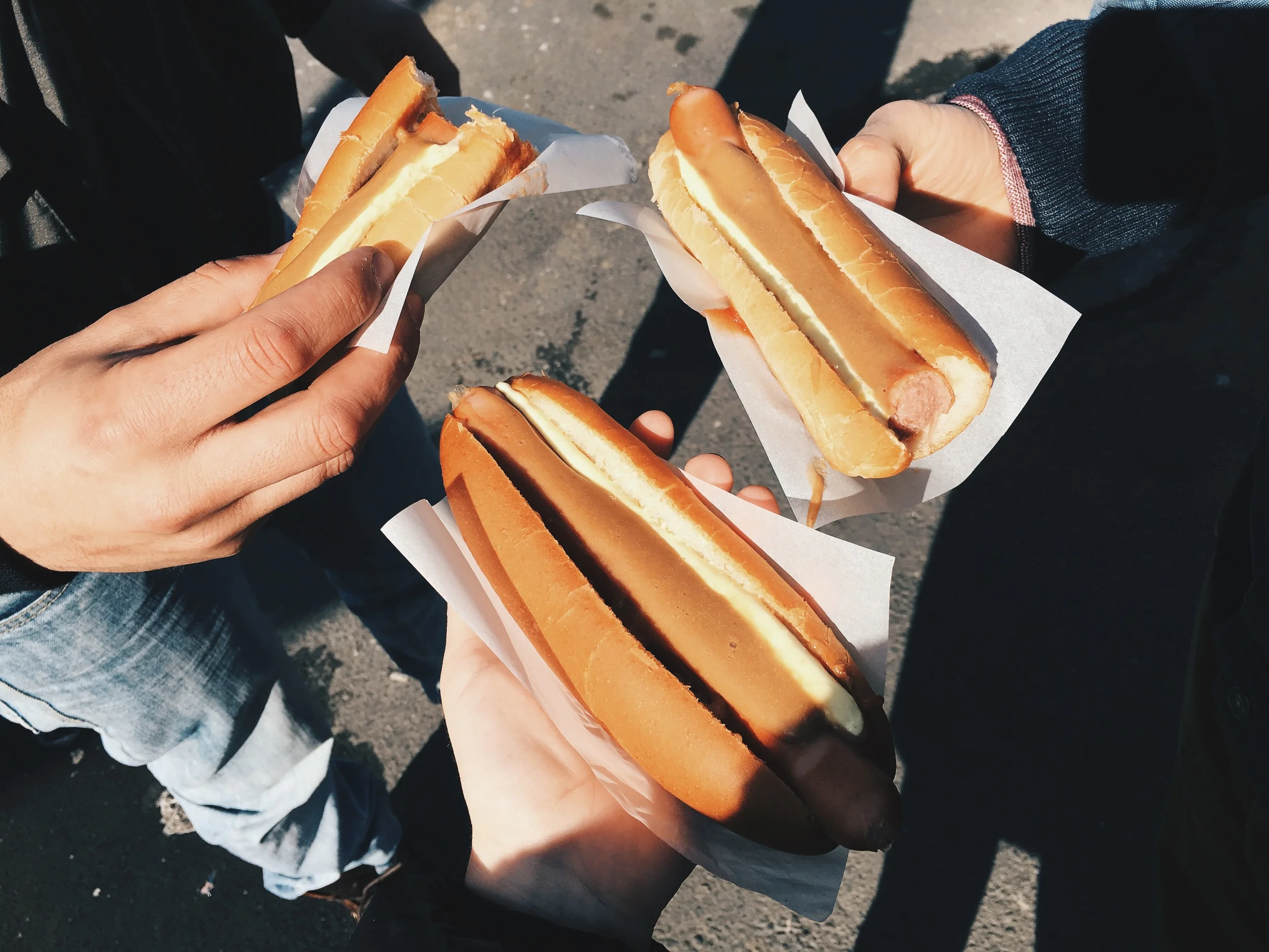 ^ EAT THE HOT DOGS and get them with everything (toppings are hiding underneath) from this "famous" food truck called Baejarins Beztu Pylsur.