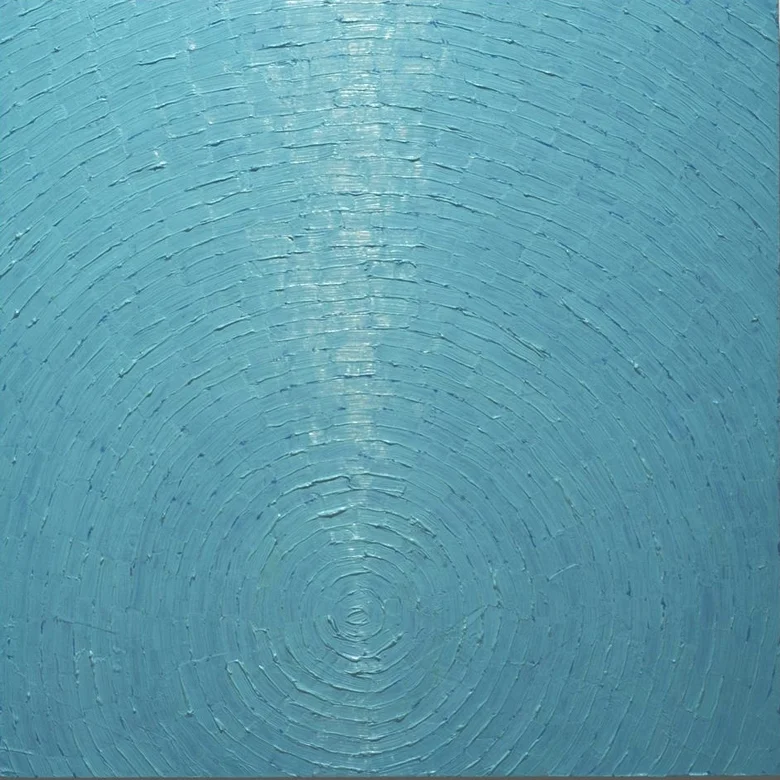 Blue Center 02, 2003, oil on panel, 12 x 12" private collection