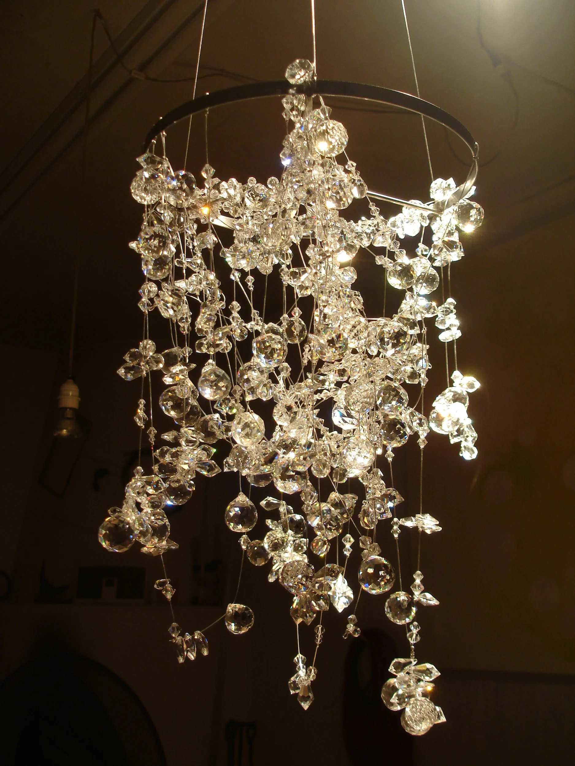   Chandelier , 2006, &nbsp;crystal, wire, stainless steel, private collection 