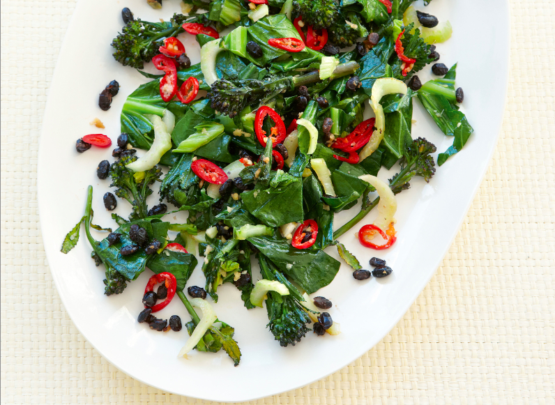 Stir-Fried Greens with Fermented Black Beans