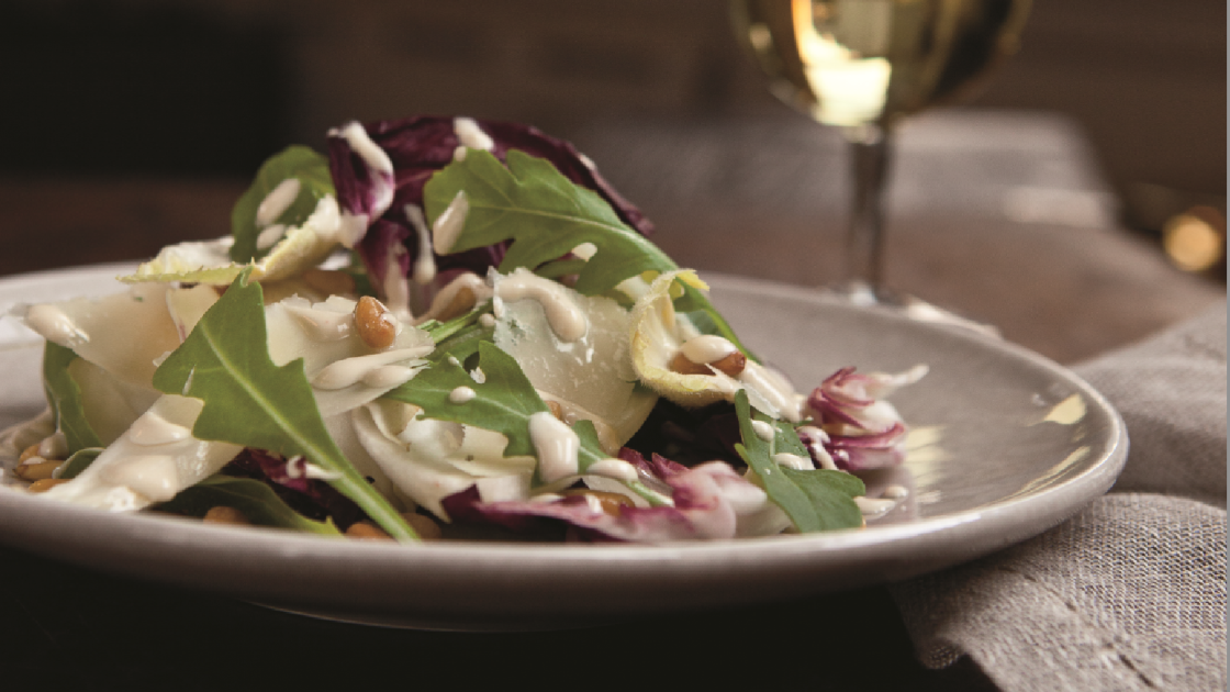 Endive Salad with Creamy Pine Nut Dressing