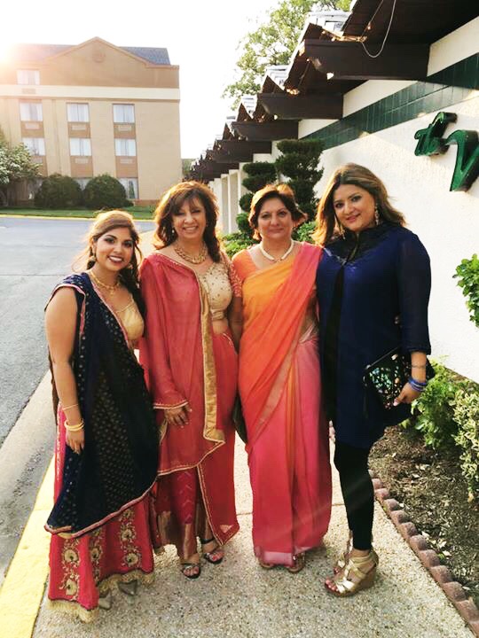 Sonya, my aunt (her mom), my mom, and me