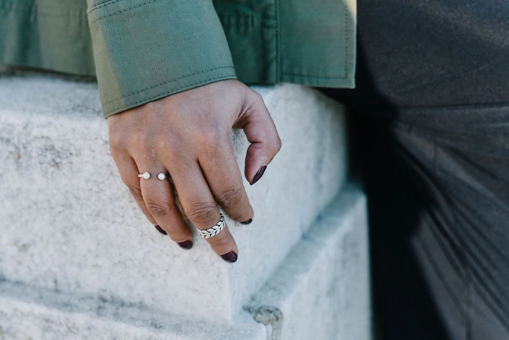 Stacking rings is one of my favorite ways to add visual interest and texture to my hands. Our Capsule Two Duo Rings makes it easy to get started with stacked rings. #showmeyourrings
