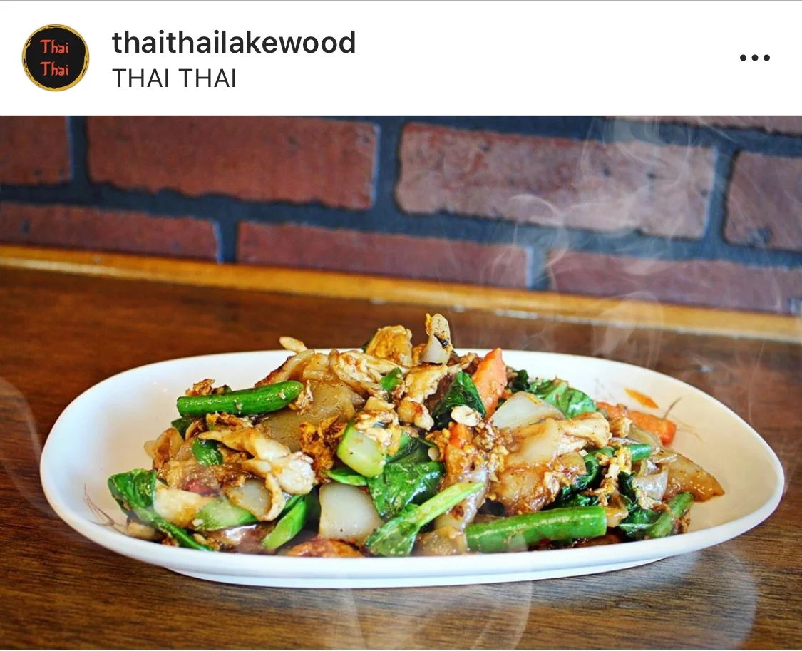 Photo credit: Thai Thai on Instagram . I once ate their Pad Kee Mao once a week for several months.