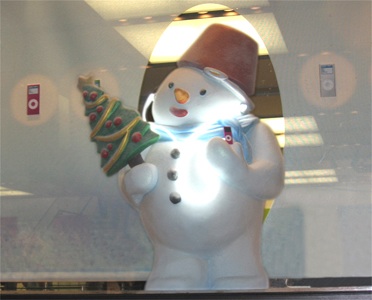 Christmas Window Snowman