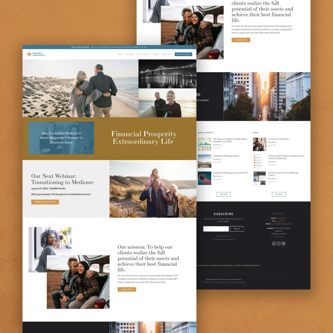 Squarespace Website Brouwer & Janachowski Wealth Strategies — ANGIE & CO.