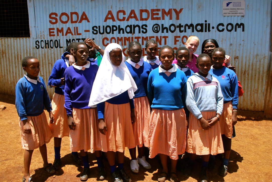 Aliyya With Girls in Kenya