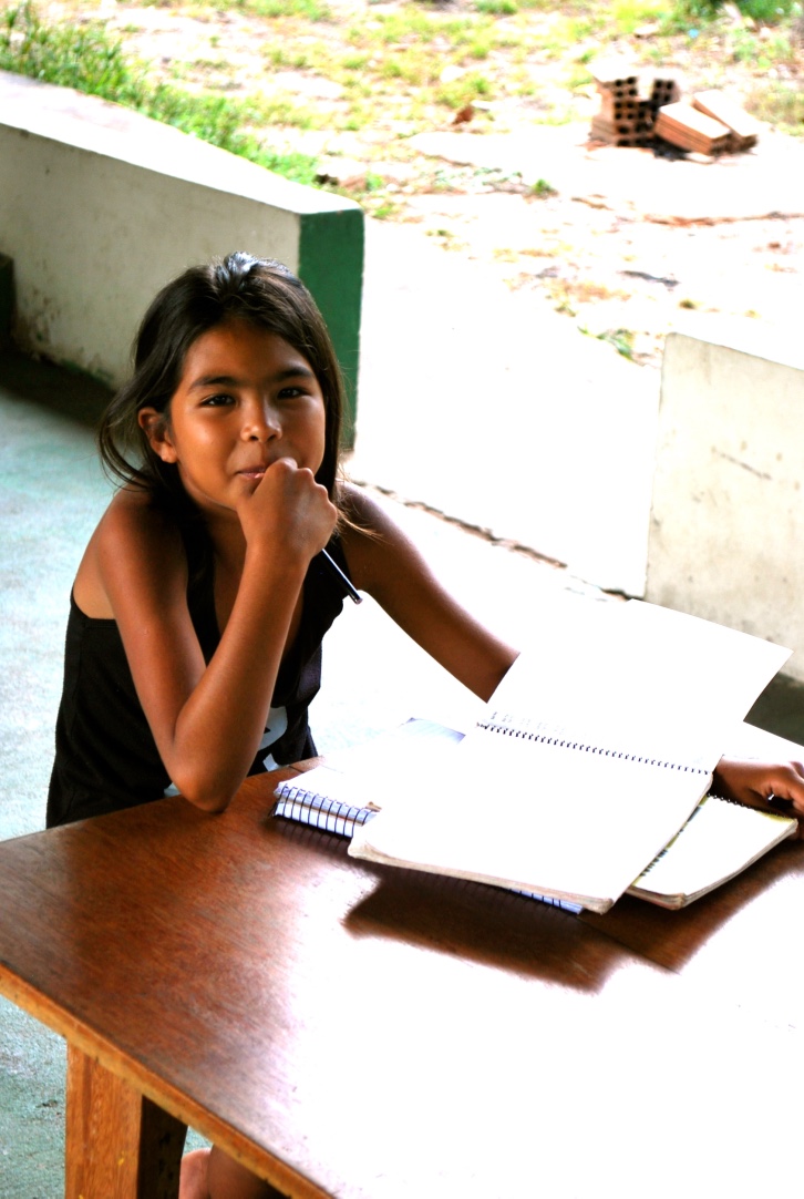 Brazil girl studying