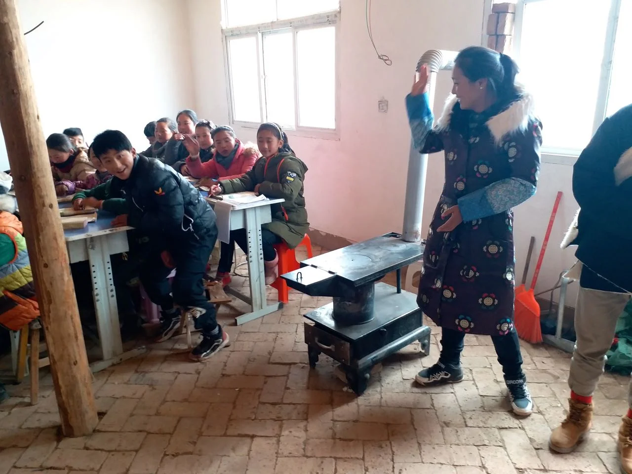 an fjep teacher with her class