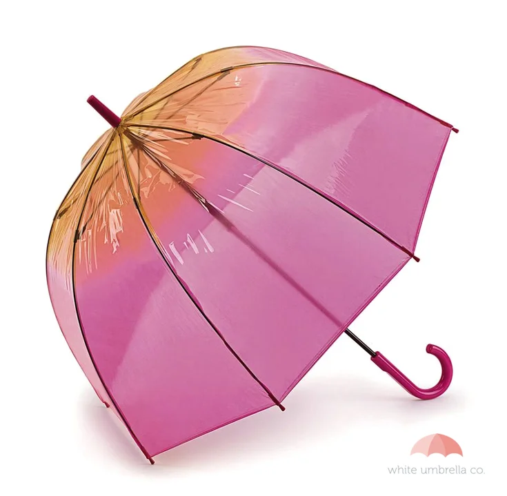 Fulton Pink and Peach Ombre Birdcage Umbrella