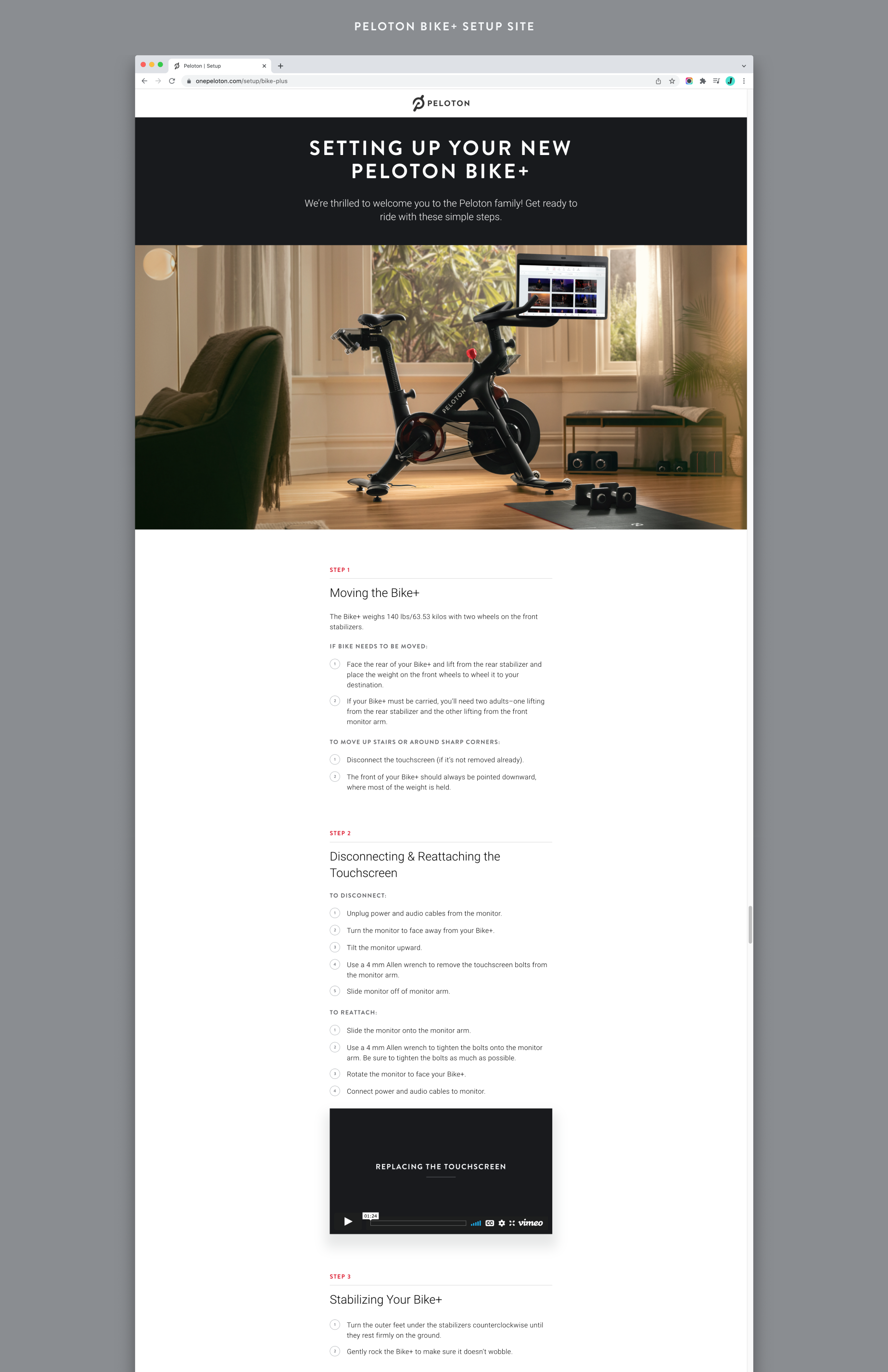 Quick landing page created in the height of the pandemic when threshold delivery was necessary and step by step instructions were needed.