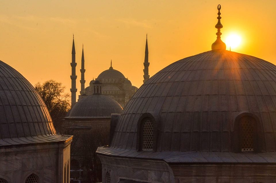 Istanbul, Turkey at sunset.