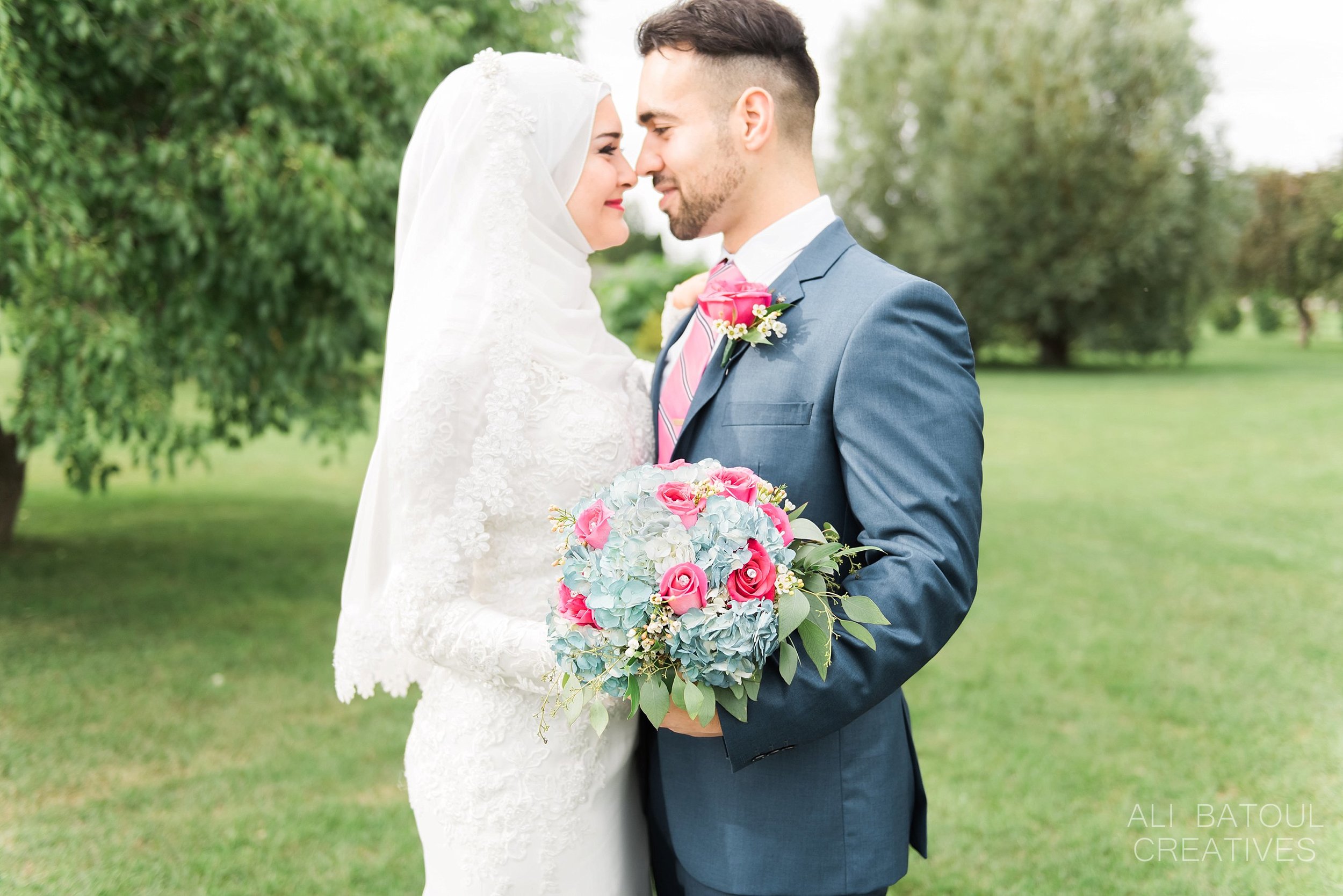  Because of the first look, we had plenty of time to fully enjoy their portrait session. &nbsp;We walked through the lush Ornamental Farm and enjoyed an hour of fun and relaxation before the main event. 