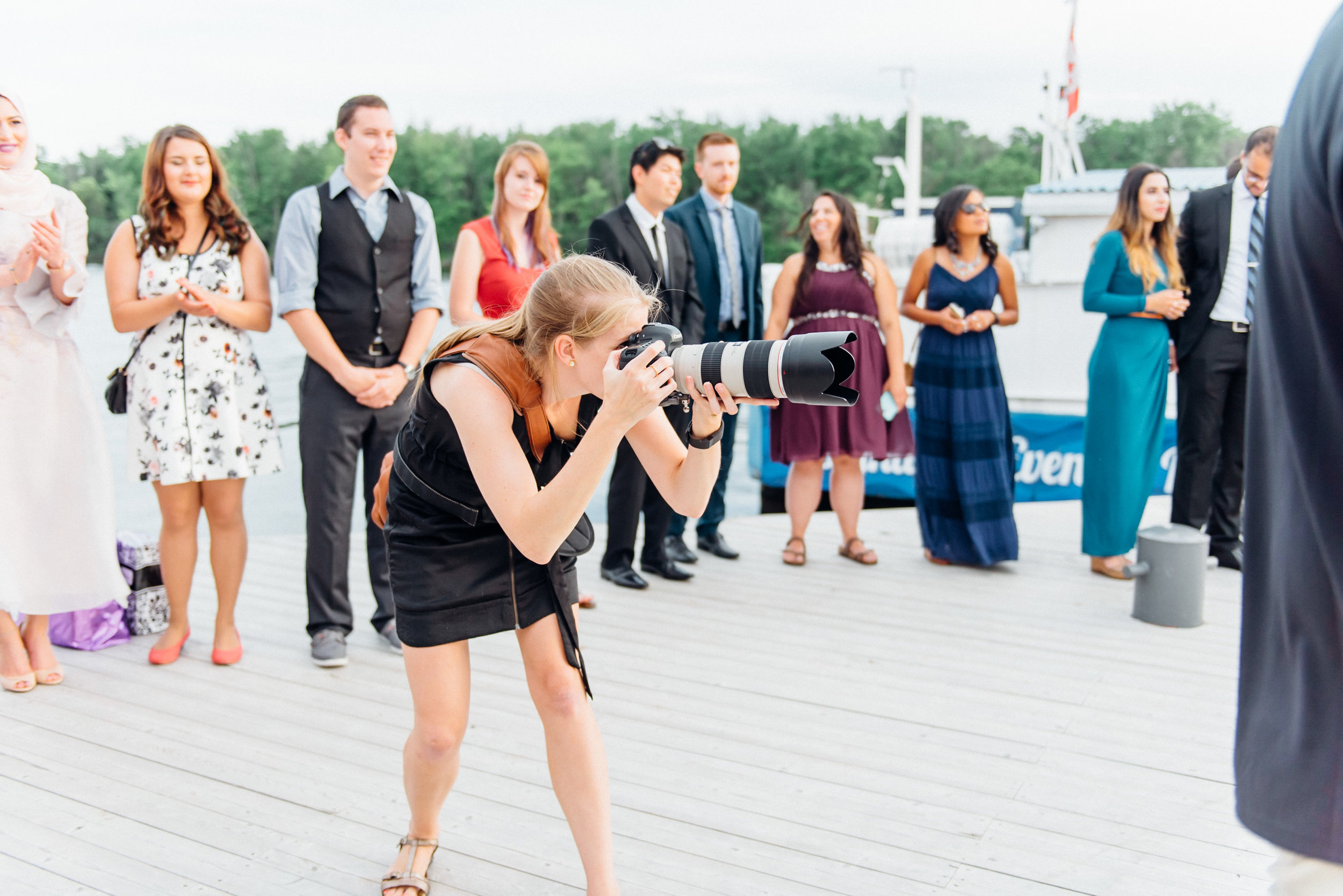 Amy shooting with me on a boat. On a boat people!! How's that for complicated?!