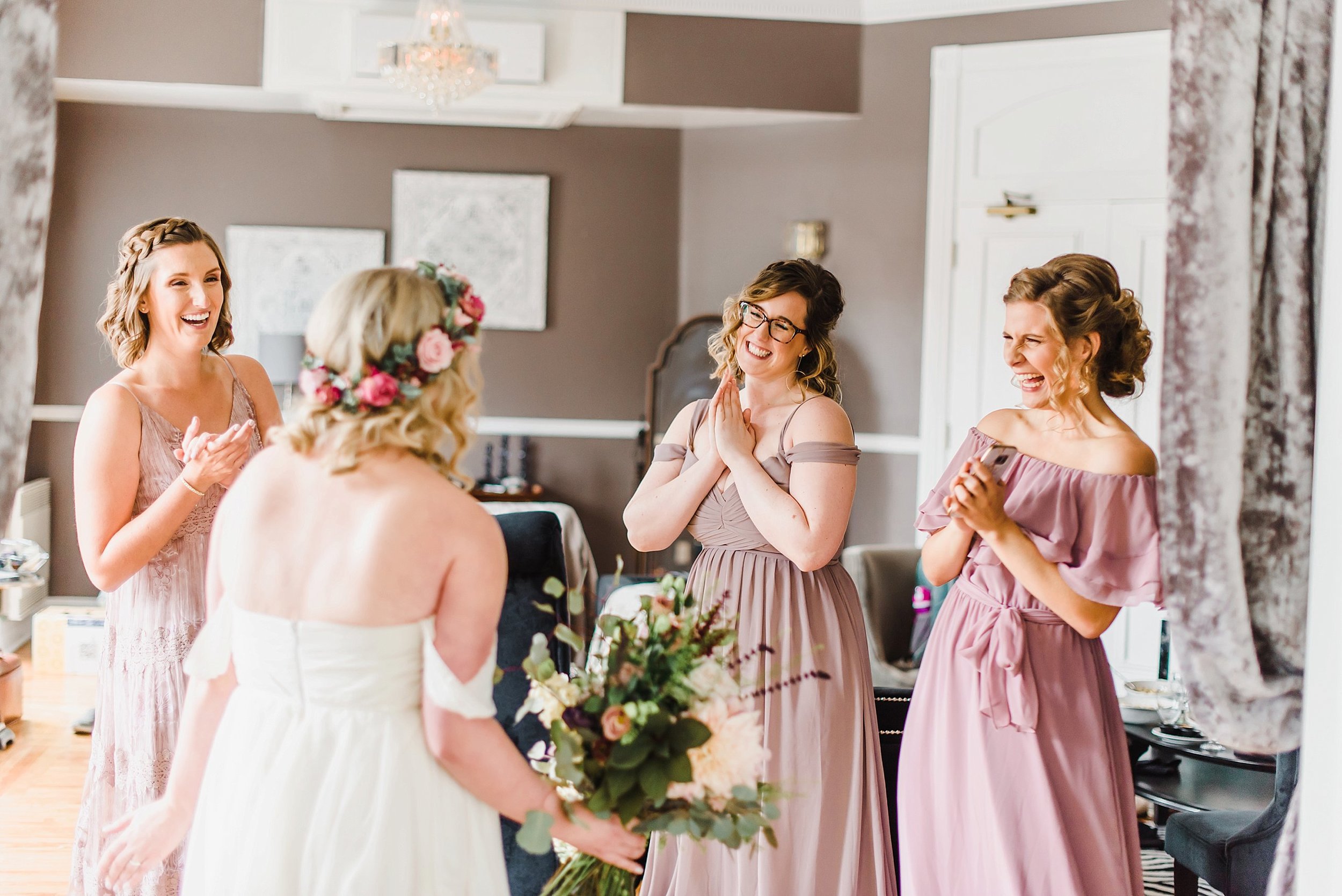  There was plenty of time to hang out with her besties before heading off to the first look.  Lunch was served, gifts were give and laughs were shared. 