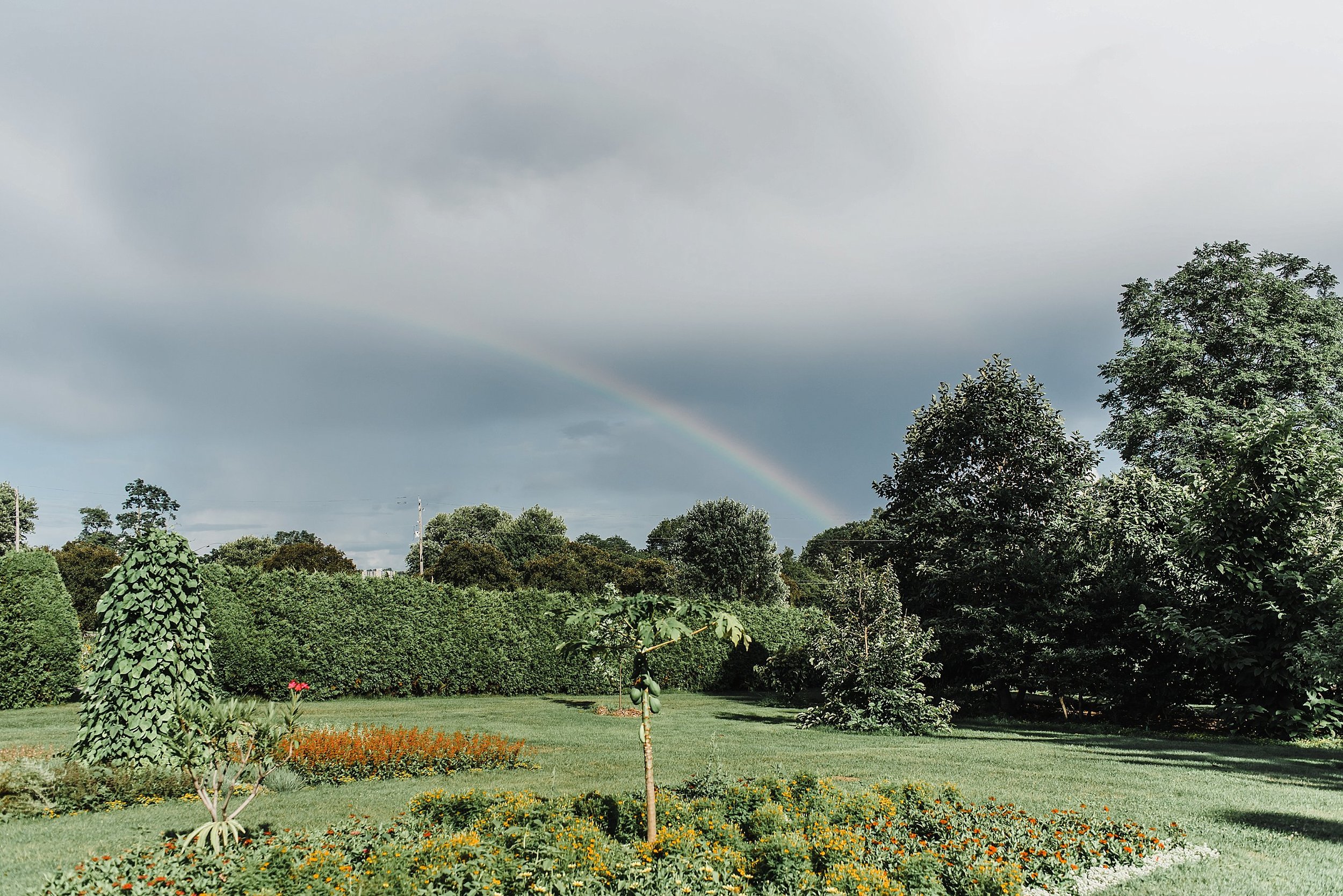  The venue welcomed everyone with a faint rainbow off into the distance.   