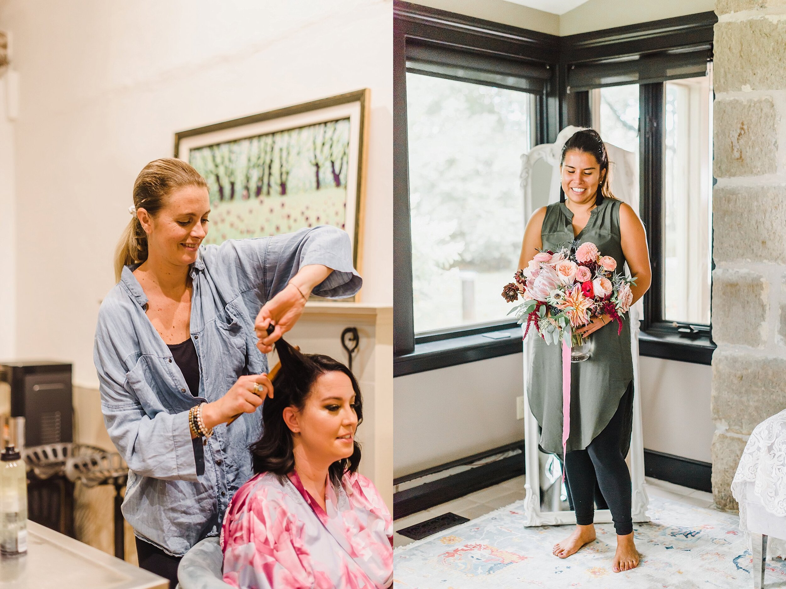  Now we gotta give it up to the hairstylists, florists and makeup artists!  Kirsty from Topknot Hairstylist and Carla of Capital Florist did an incredible job at Val and Paul’s Evermore wedding. 