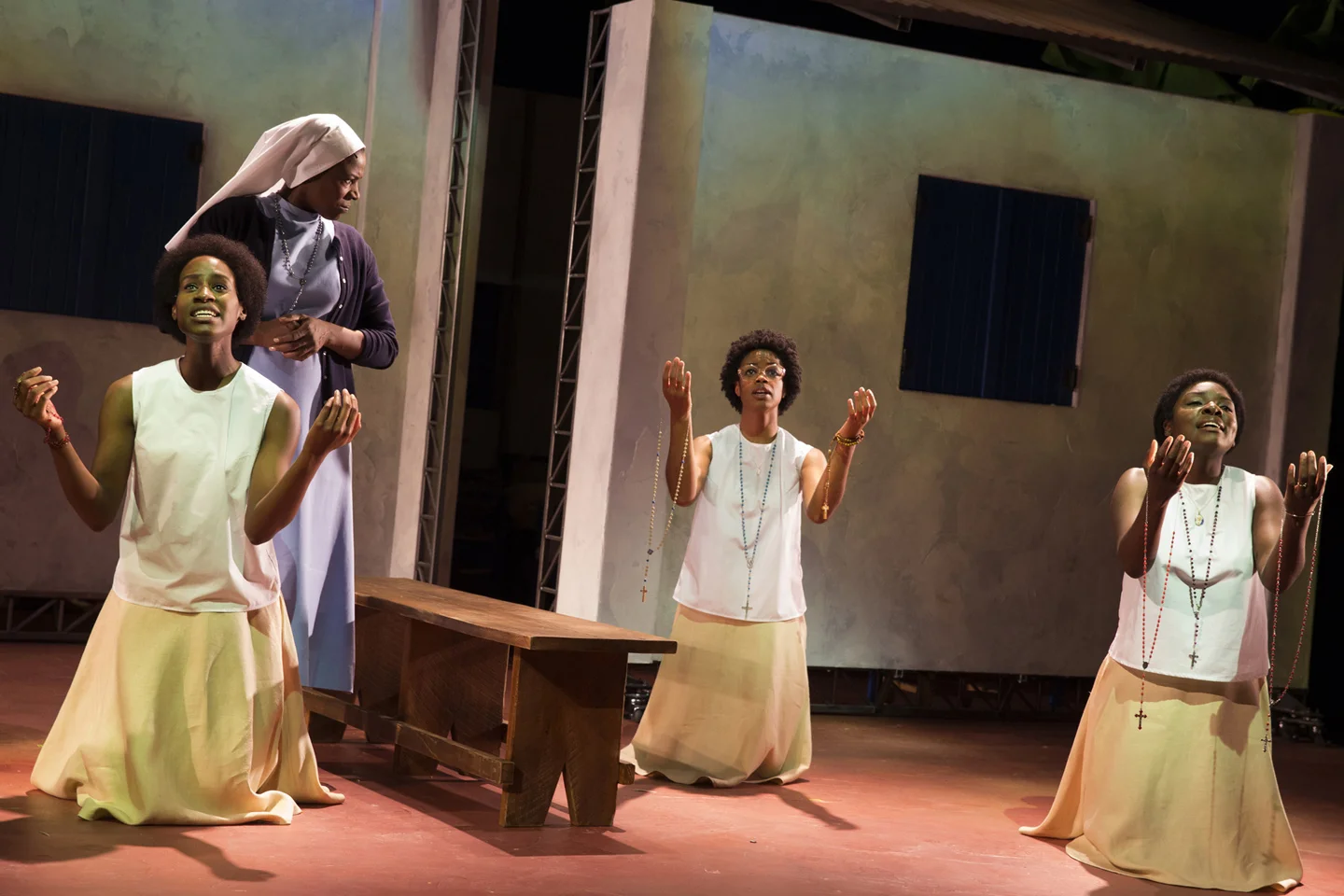 As Anathalie Mukamazimpaka in 'Our Lady of Kibeho'. Photo by Joan Marcus. 