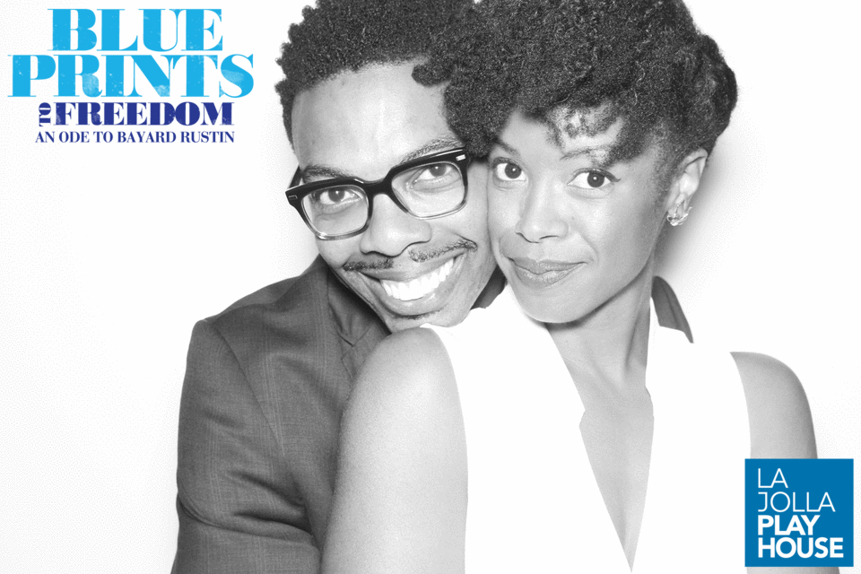  With castmate and playwright Michael Benjamin Washington.