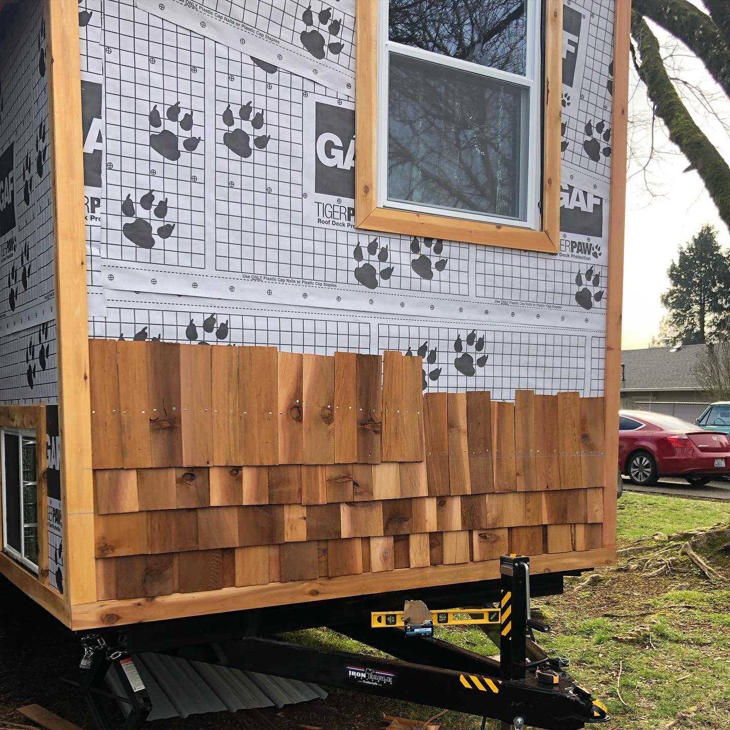 We&rsquo;re going to need more shingles. 

#tinyhouse #tinyhome #diy #cedar