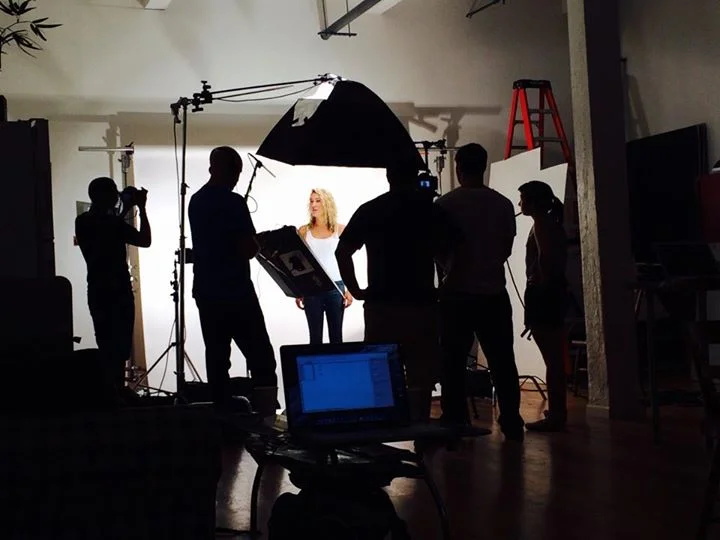 On set filming a make-up commercial parody with Asotria Block Players