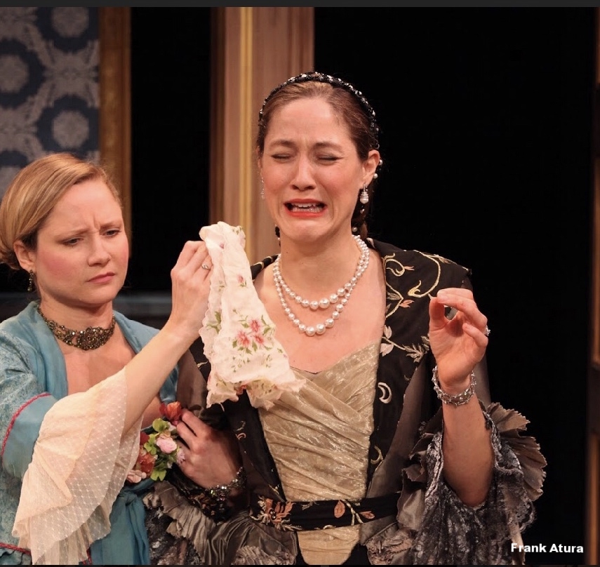  Olivia Osol as The Countess and Katie Sah as Hortensia in the Asolo Conservatory production of The Rehearsal. 