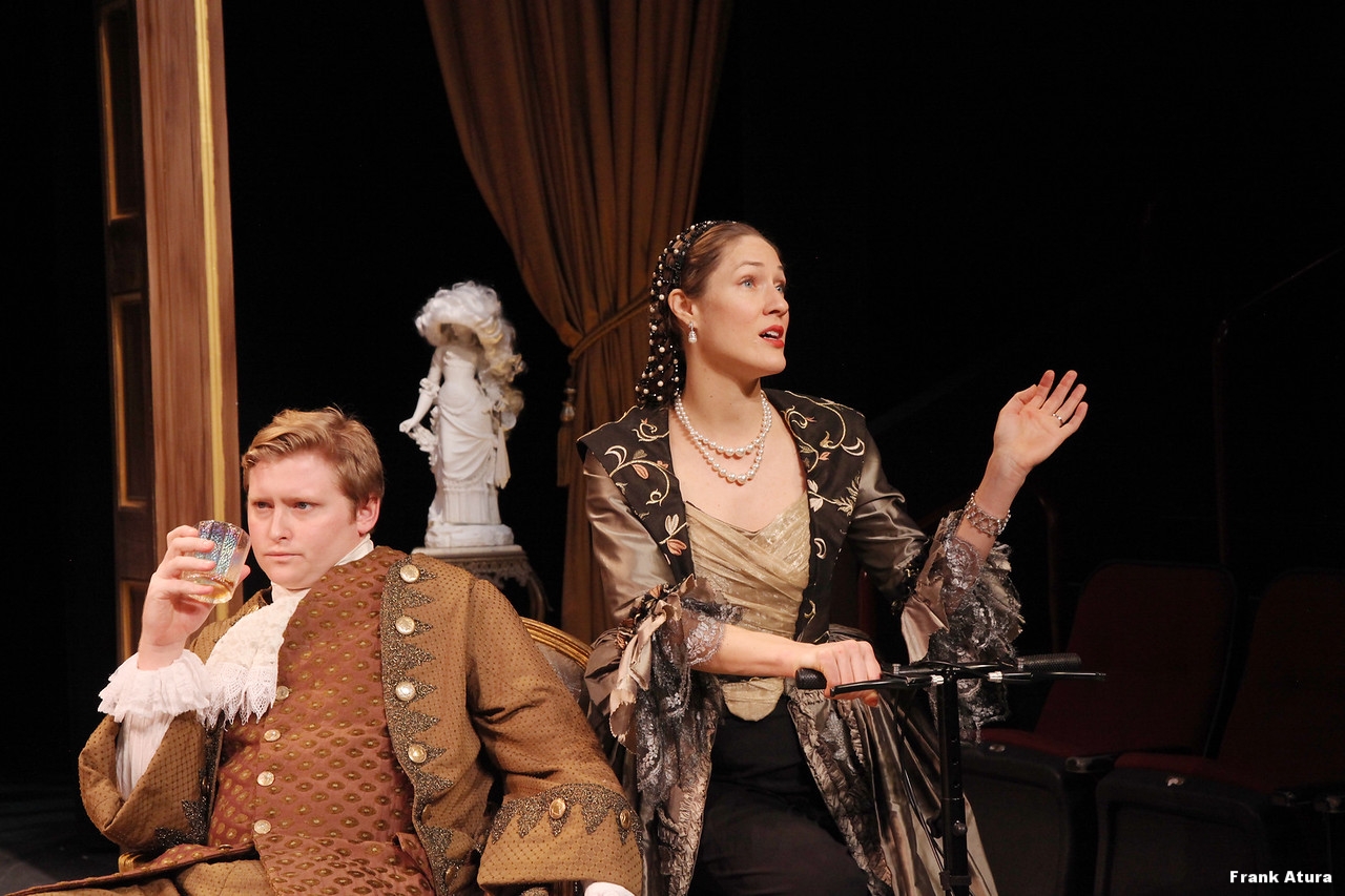  Olivia Osol as The Countess and Dylan Crow  as Hero in the Asolo Conservatory production of The Rehearsal. 